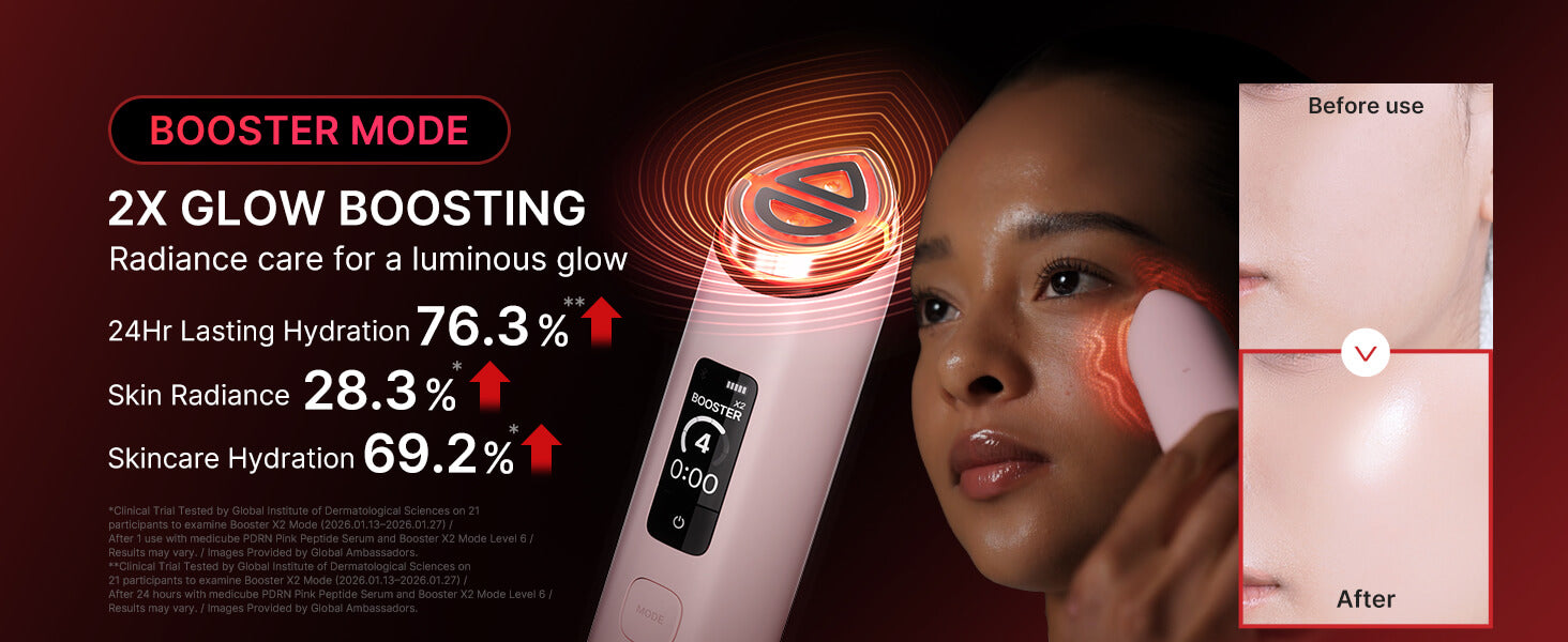 Medicube AGE-R Booster Pro X2 Pink - Shop online now | Aiya Beauty
