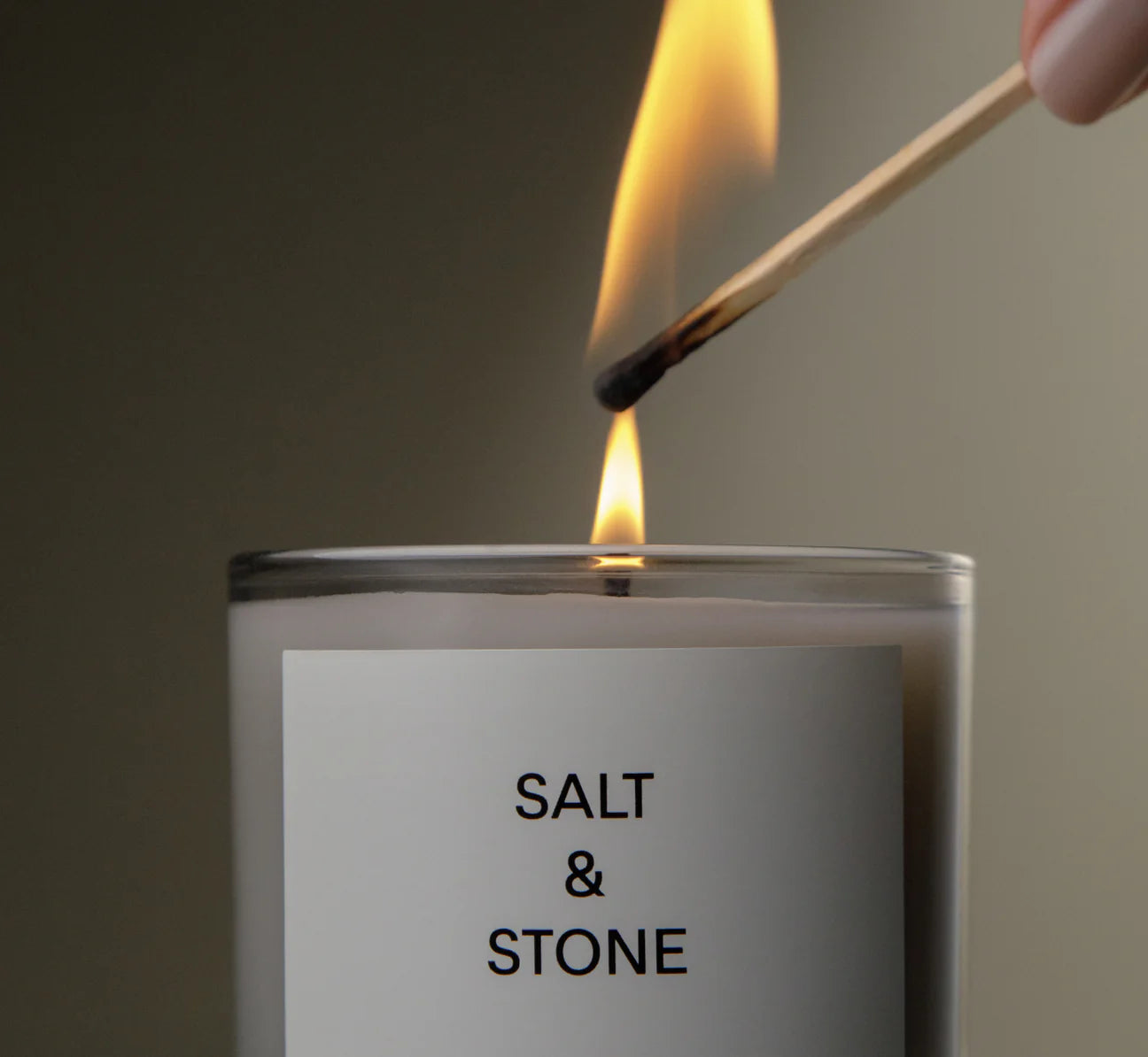 Salt&amp;Stone Kerze Feige &amp; Veilchen