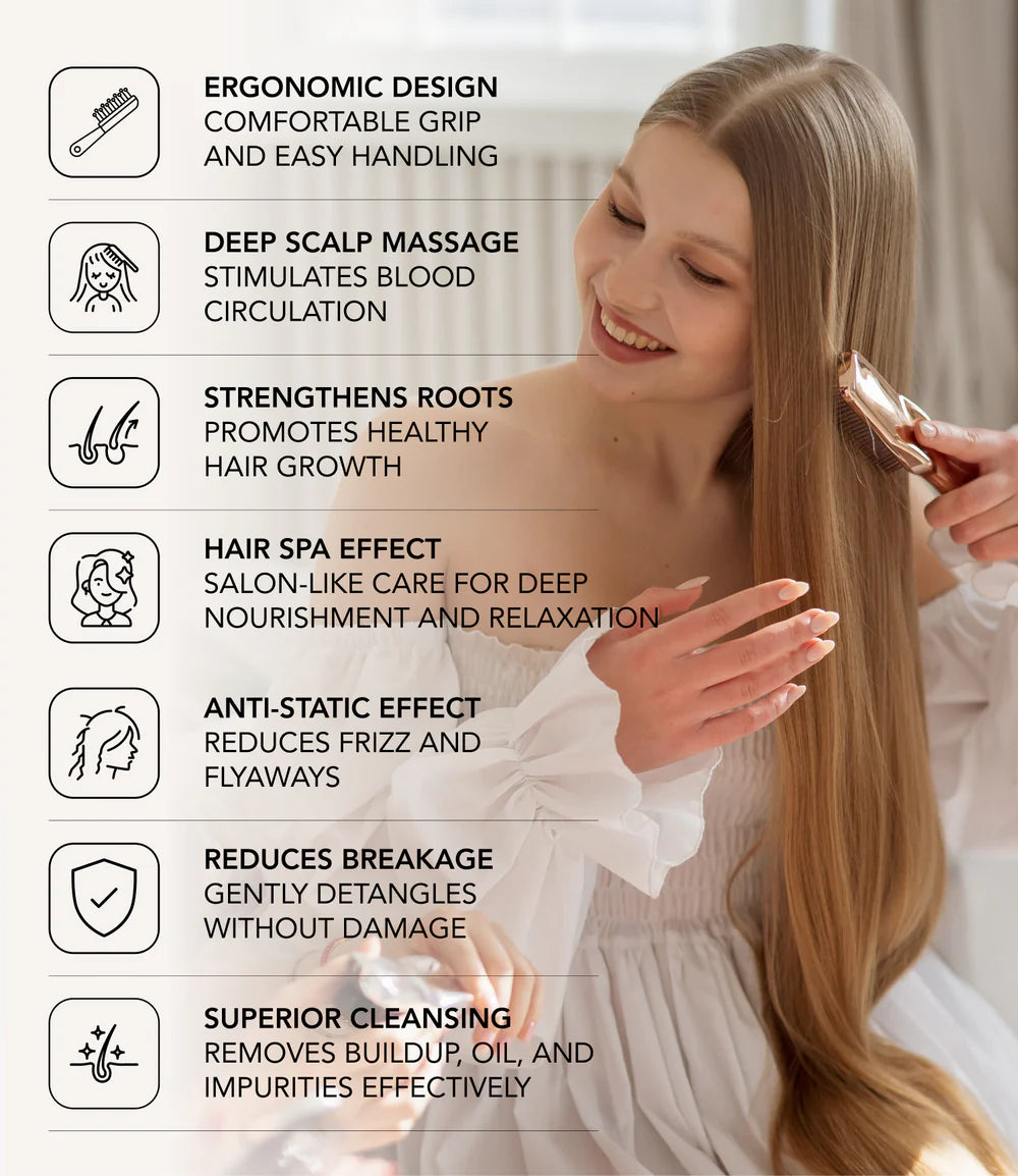 S-HEART-S Scalp Brush World Premium Long Purple